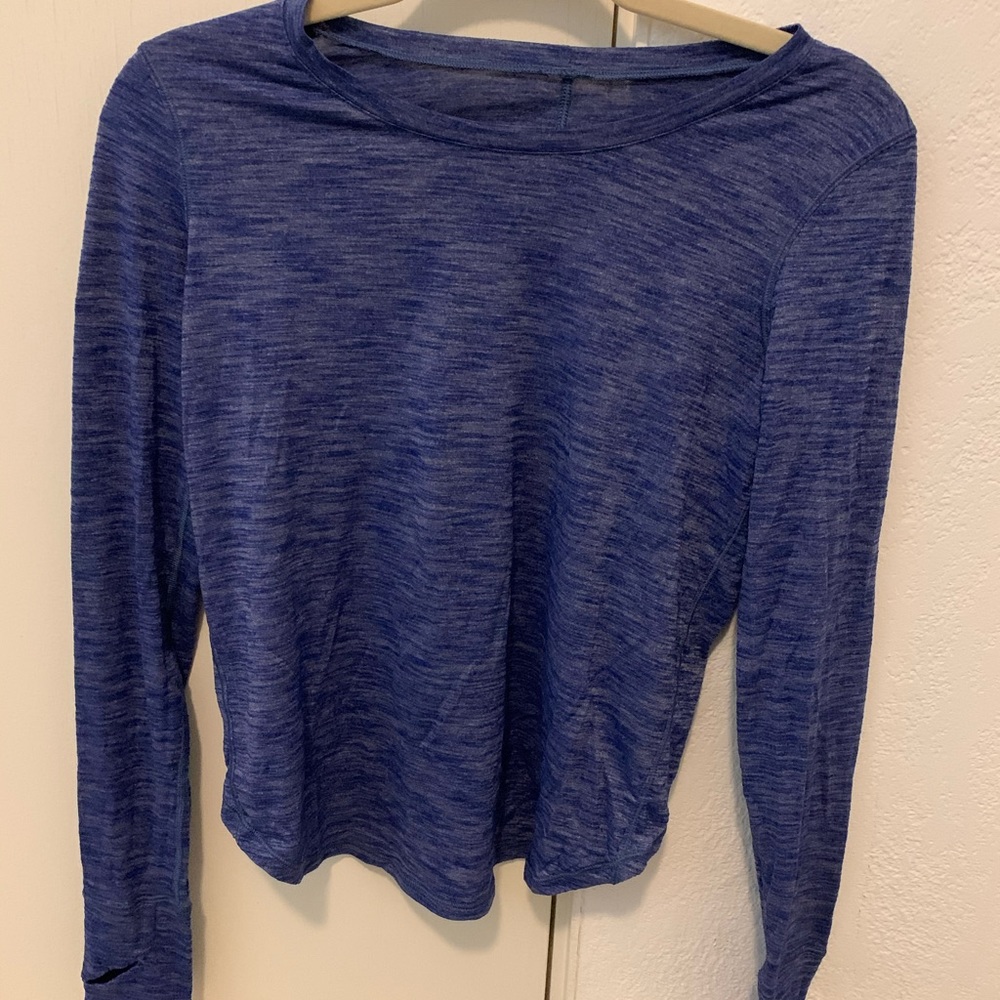 Purple lululemon top with high low detail